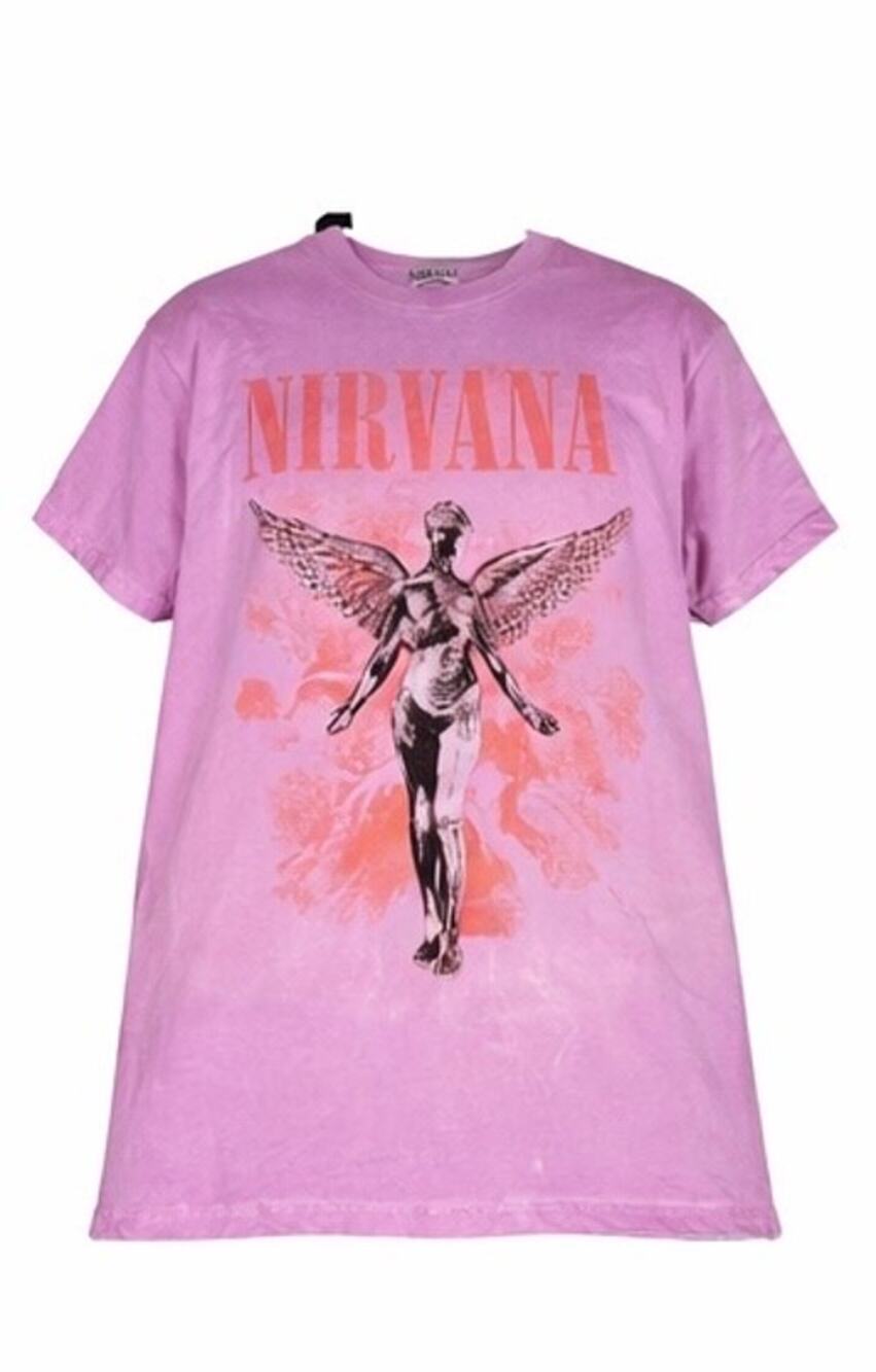 Nirvana In Utero Pink Tour Graphic T-Shirt Size L